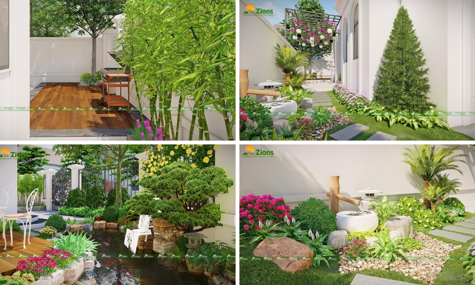 Sân vườn biệt thự vinhomes đẹp